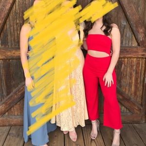 Cropped cutout jumpsuit